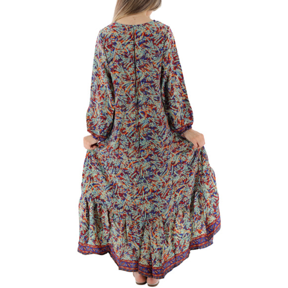 La Fiorentina Flowy "Viviana" Dress with Mid Length Sleeves and High/Low Bottom - Picture 3 of 3